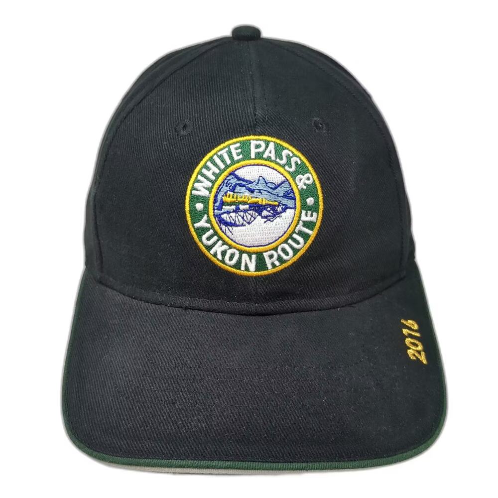 W.P. & Y.R. Baseball Cap Black White Pass Yukon Route Skagway Alaska Hat OS